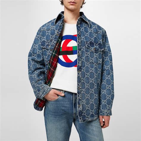 gucci jumbo gg denim jacket|genuine Gucci denim jacket.